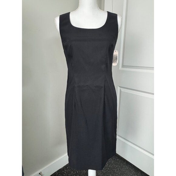 AGB Petite 2-Piece Black Sheath Dress With Vibrant Abstract Print Bolero Jacket - Picture 7 of 16